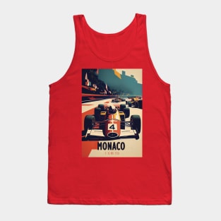 1970 Monaco Grand Prix Racing Travel Poster Tank Top